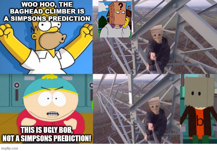 Homer vs. Cartman | image tagged in south park,lattice climbing,memes,cartoons,nostalgia,dark humor | made w/ Imgflip meme maker