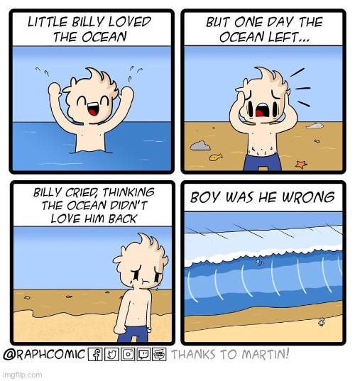 He asked for it… | image tagged in comics,raphcomic,ocean,tide | made w/ Imgflip meme maker
