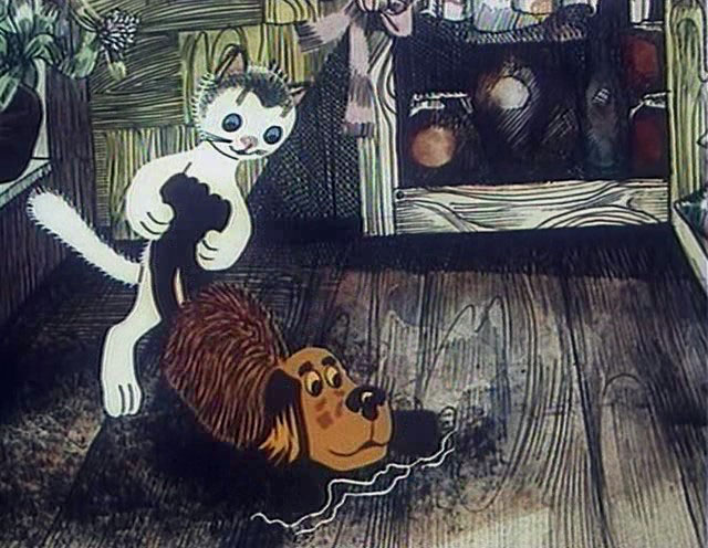 How the Dog and the Kitten Washed the Floor Blank Meme Template