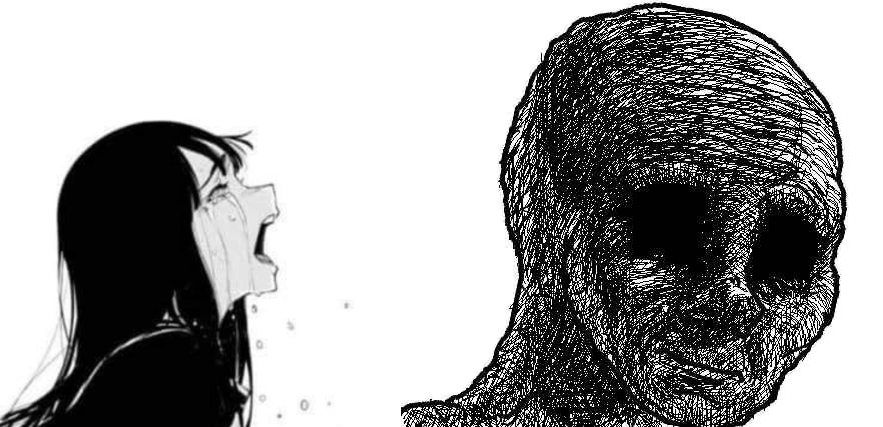 Babe please withered wojak Blank Meme Template