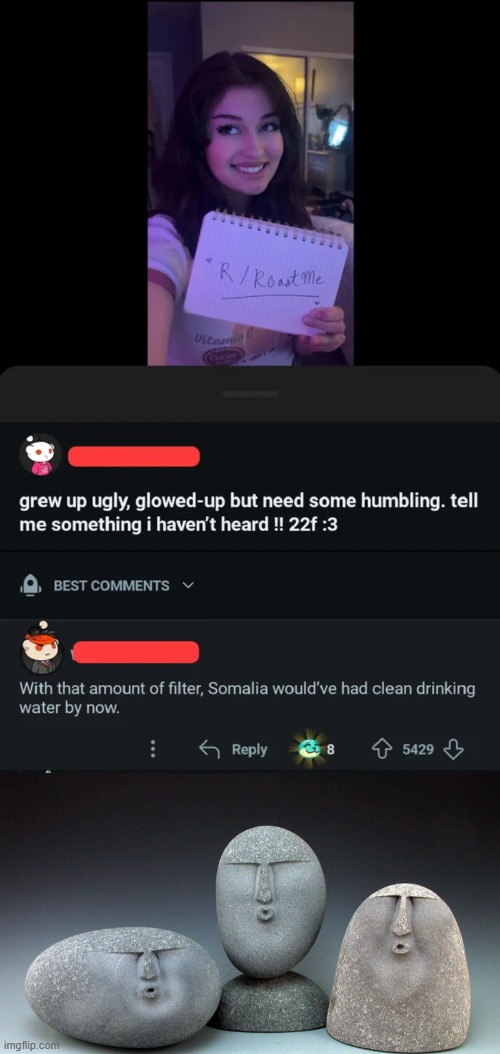 here's a thought: if steroids aren't allowed in the olympics then why should makeup be allowed for beauty contests | image tagged in oof stones,insults,filters,africa,clean,water | made w/ Imgflip meme maker