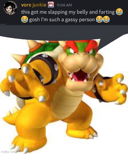 the joke is inflation fart fetish for the 930th time guys get it | image tagged in bowser | made w/ Imgflip meme maker