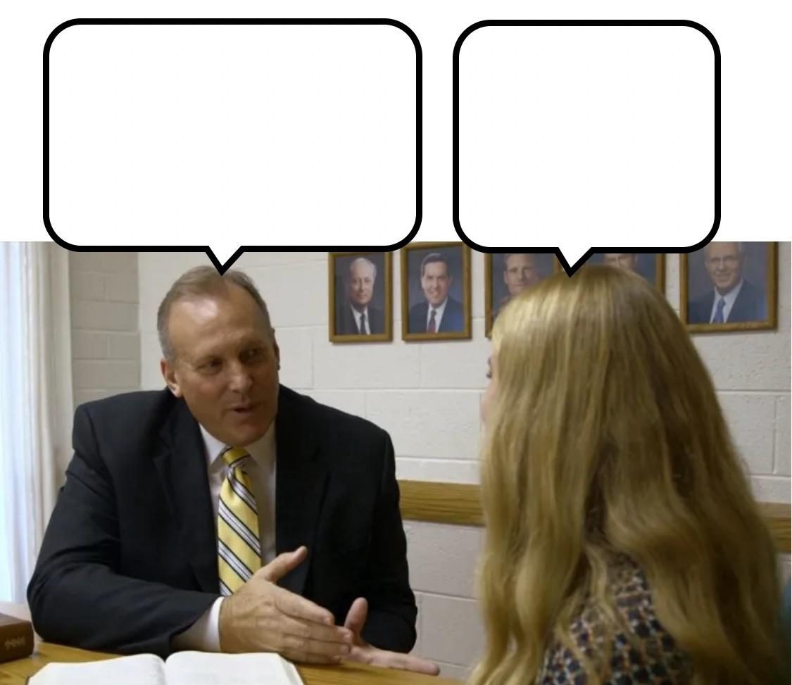 Bishop Interview Blank Meme Template
