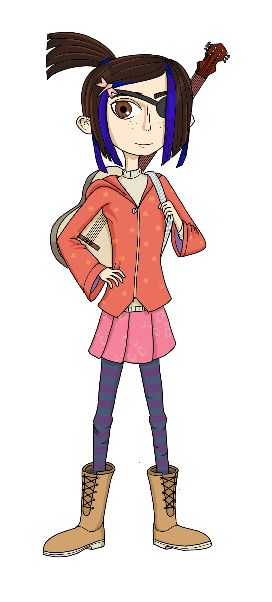 Kubo, Coraline and Norman fusion in digital Blank Meme Template