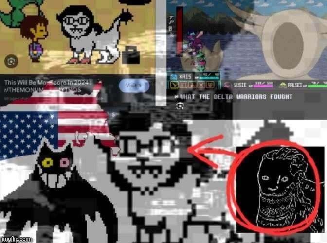 MTEBBOTMONSTERS | The Monument Mythos | image tagged in the monument mythos,deltarune,undertale,manticore,analog horror | made w/ Imgflip meme maker