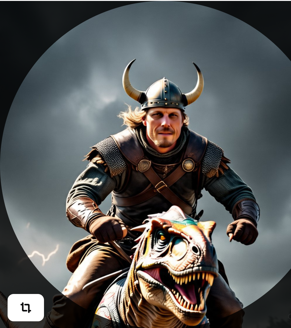 Viking dino Blank Meme Template