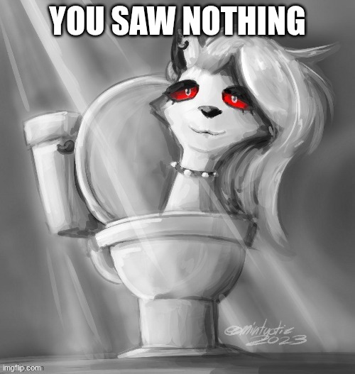 Skibidi loona | YOU SAW NOTHING | image tagged in skibidi loona | made w/ Imgflip meme maker