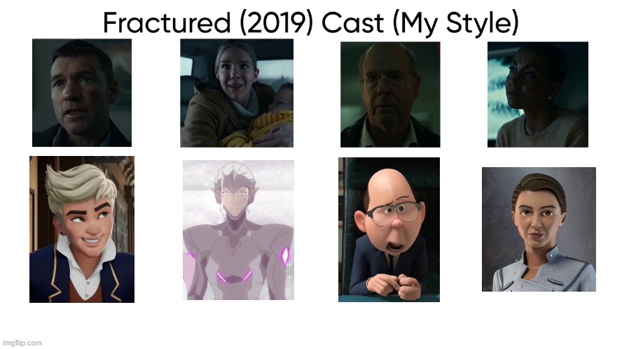 This will be shown soon after Luc Besson directed films coming! | image tagged in fractured 2019 cast my style,meme,memes,characters,roles,fractured | made w/ Imgflip meme maker