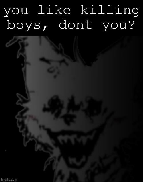 you like killing boys, dont you? | made w/ Imgflip meme maker