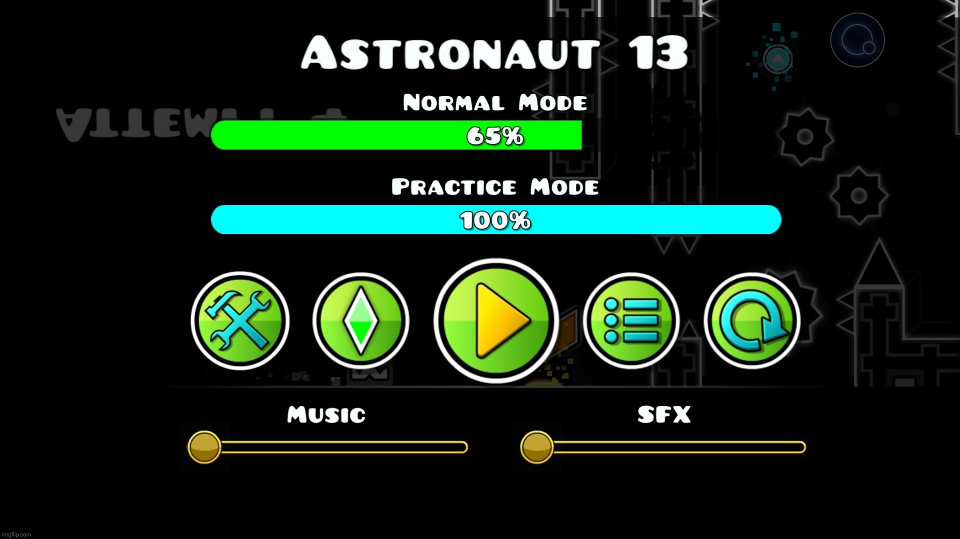 I just got 65% on my new hardest! This is probably my favorite Nine Circles level | made w/ Imgflip meme maker