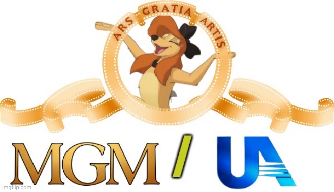 Dixie From Fox And The Hound 2 Is Now In MGM/UA Logo | image tagged in mgm,united artists,metro goldwyn mayer,reba mcentire,the fox and the hound 2,country music | made w/ Imgflip meme maker