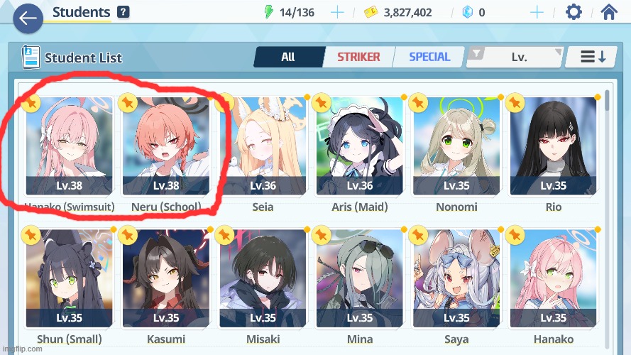 spent over 900 pyroxenes today, and got them both, LETS GOOOOO (gotta save pyros for Camp Maki) | image tagged in blue archive,hanako,neru,bruhssir | made w/ Imgflip meme maker