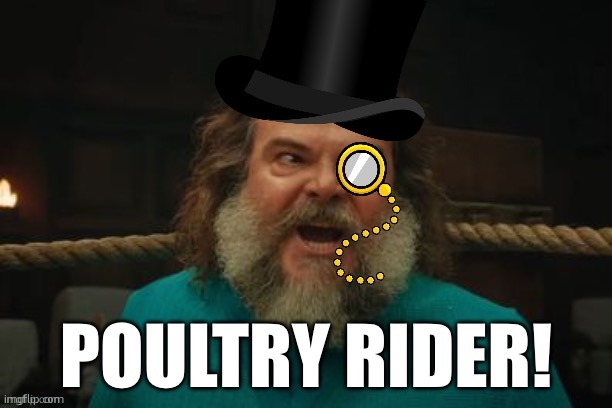 gm | image tagged in poultry rider | made w/ Imgflip meme maker