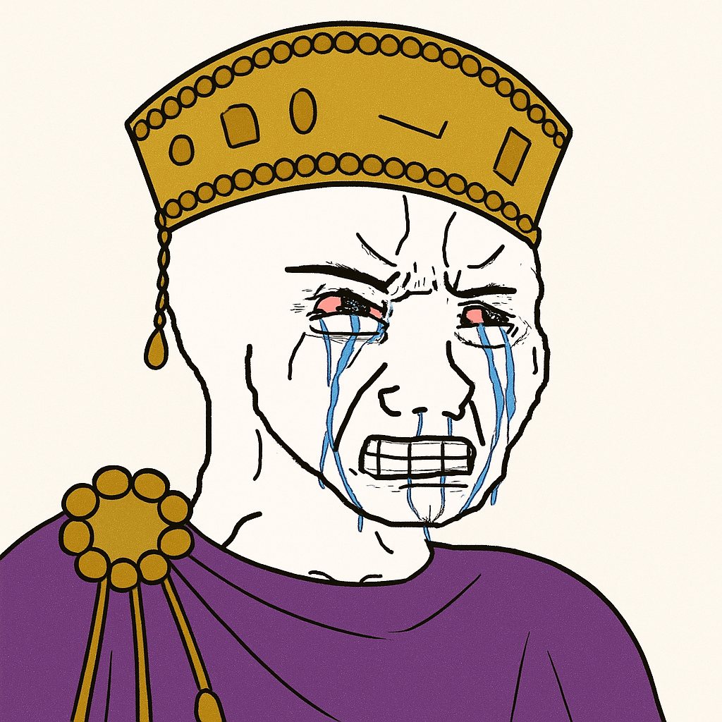 Crying wojak Emperor Blank Meme Template
