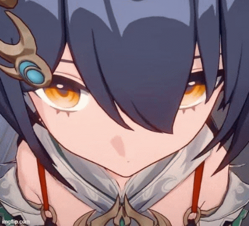 hsr Yunli stare | image tagged in gifs,honkai star rail,funny | made w/ Imgflip images-to-gif maker