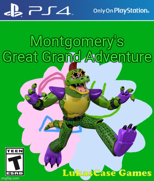 Gator Adventuring | Montgomery's Great Grand Adventure | image tagged in ps4 case | made w/ Imgflip meme maker