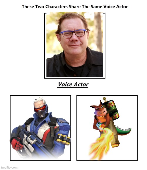 Fred Tatasciore | image tagged in same voice actor,fred tatasciore,overwatch,crash bandicoot,activision | made w/ Imgflip meme maker