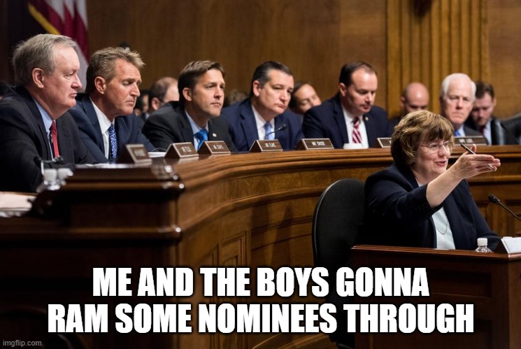 Ah, Government | ME AND THE BOYS GONNA RAM SOME NOMINEES THROUGH | image tagged in me and the boys | made w/ Imgflip meme maker