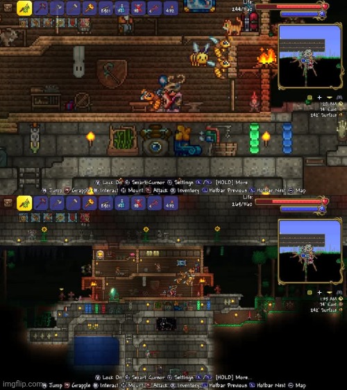 My Terraria Master Mode Max Spawn Rate Challenge Summoner Class playthrough | made w/ Imgflip meme maker