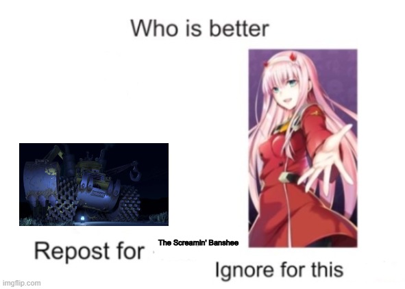who is better | The Screamin' Banshee | image tagged in who is better,cars,pixar | made w/ Imgflip meme maker