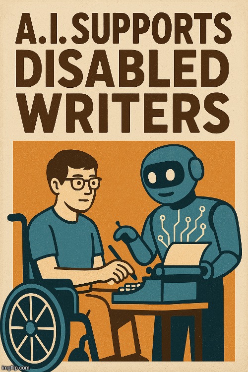 Disabled | image tagged in ai,supporting,disabled,writers | made w/ Imgflip meme maker