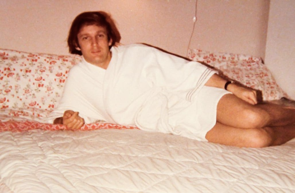 High Quality Donald Trump bed bathrobe pedophile Blank Meme Template