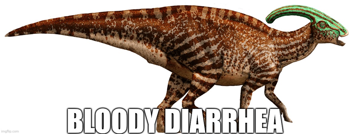 Image is dinosiró | BLOODY DIARRHEA | image tagged in dinosaur,explosive diarrhea,trump wall | made w/ Imgflip meme maker
