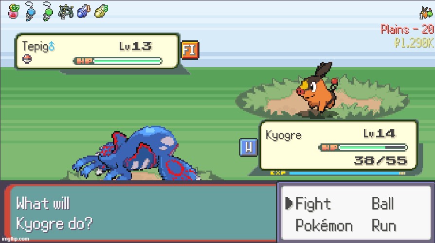 fire starter vs fucking kyogre round 2 | made w/ Imgflip meme maker
