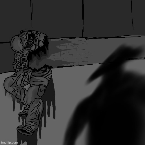 "let the dead rest." Art was done by a redditor, link will be provided. | made w/ Imgflip meme maker