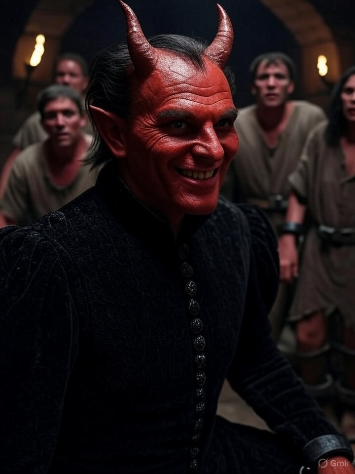 Devil Tempting to join the Shackled Blank Meme Template