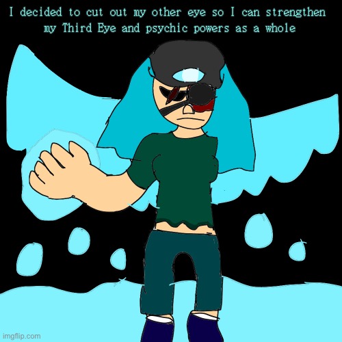 Psycha gone Permablind | image tagged in sans of topic | made w/ Imgflip meme maker