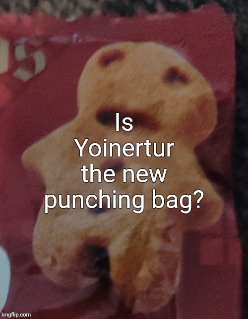 Cookie | Is Yoinertur the new punching bag? | image tagged in cookie | made w/ Imgflip meme maker