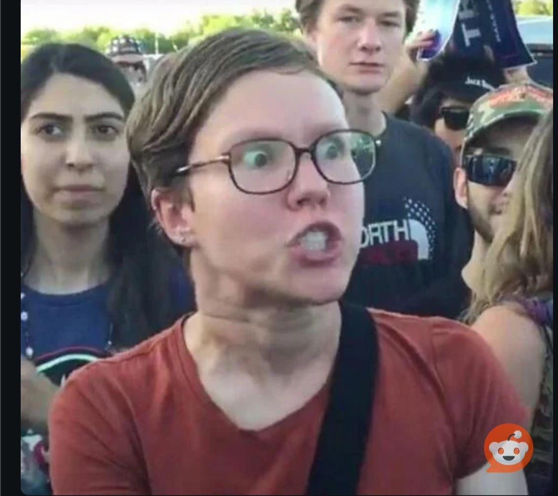Screaming feminist Blank Meme Template
