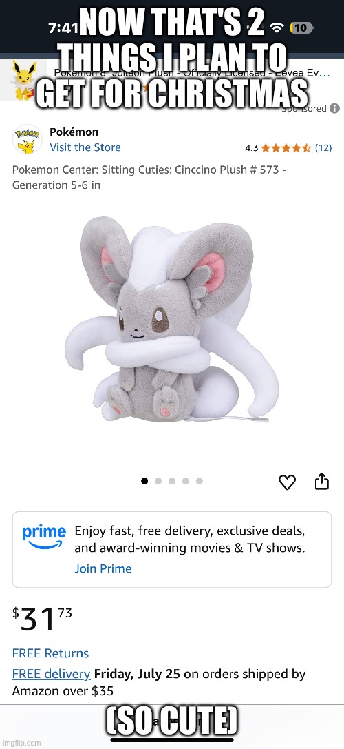 I gotta find more pokemon to add to my list of favorites | NOW THAT'S 2 THINGS I PLAN TO GET FOR CHRISTMAS; (SO CUTE) | image tagged in floof,sans of topic | made w/ Imgflip meme maker