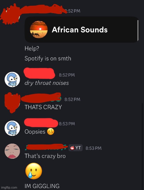 Just a normal day on the discord server… | image tagged in discord,memes,cursedcomments | made w/ Imgflip meme maker