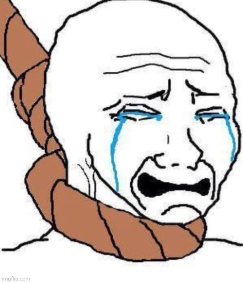 I cannot take it anymore | image tagged in wojak suicide | made w/ Imgflip meme maker