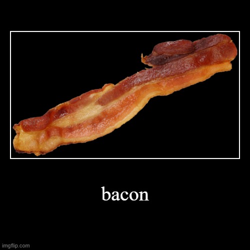 bacon | | image tagged in funny,demotivationals | made w/ Imgflip demotivational maker