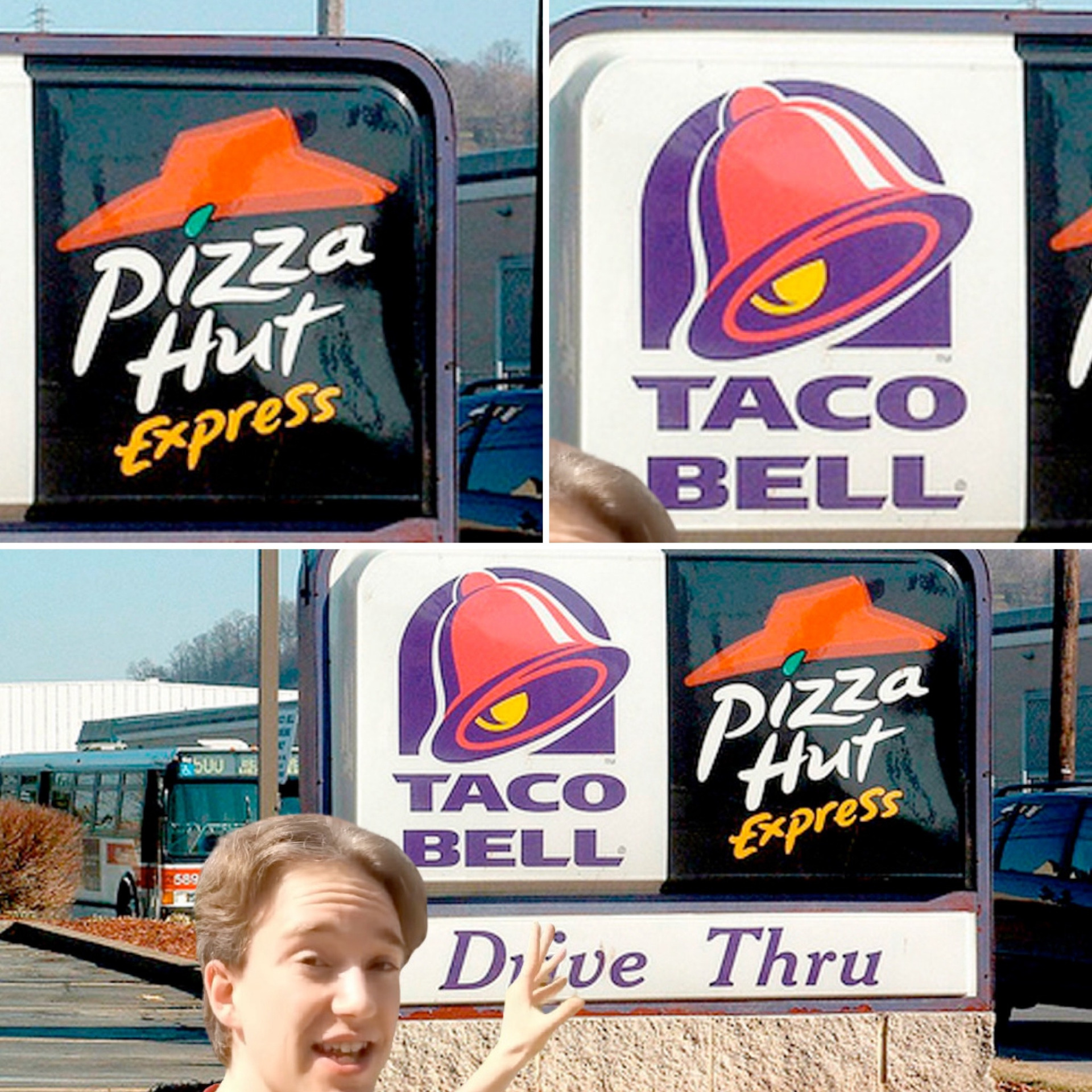 I’m at the combination Pizza Hut and Taco Bell Blank Meme Template
