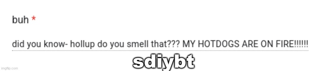 sdiybt | made w/ Imgflip meme maker
