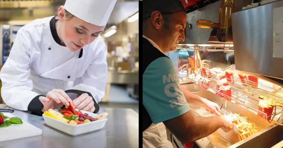 before-after chef kitchen mcdonald's Blank Meme Template