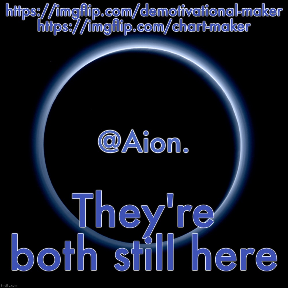 Silver Announcement Template 18.0 Template | https://imgflip.com/demotivational-maker
https://imgflip.com/chart-maker; They're both still here | image tagged in silver announcement template 18 0 template | made w/ Imgflip meme maker