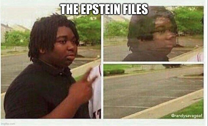 Never mind, they don’t exist, how silly of me. | THE EPSTEIN FILES | image tagged in black guy disappearing,jeffrey epstein,trump,memes | made w/ Imgflip meme maker