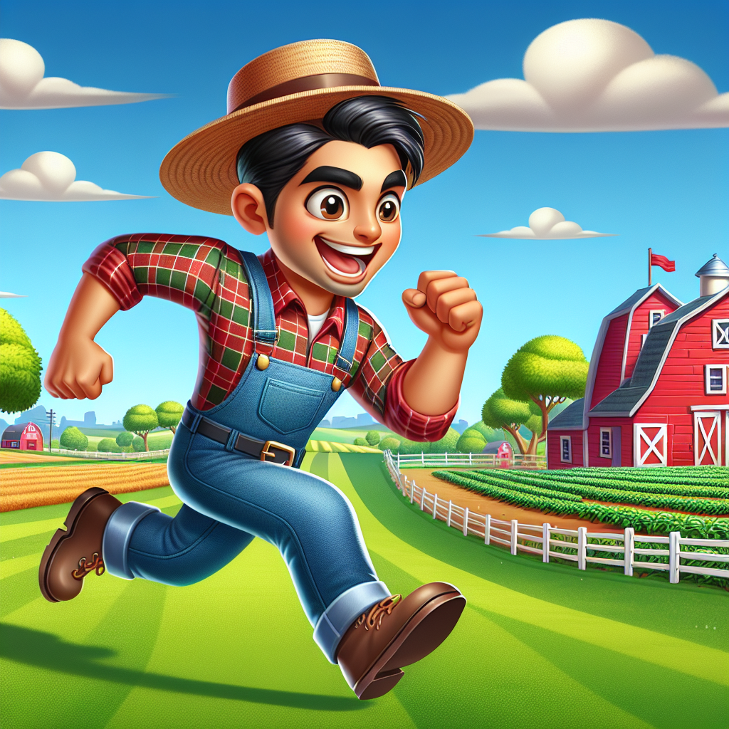 The guy whos running in the farm Blank Meme Template