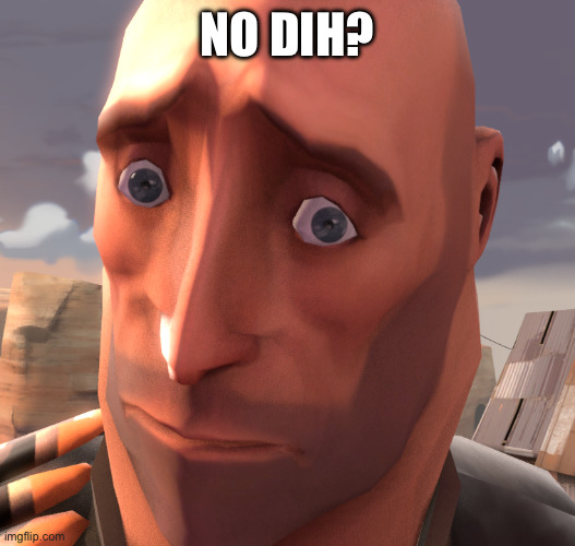 No Bitches? Heavy TF2 | NO DIH? | image tagged in no bitches heavy tf2 | made w/ Imgflip meme maker