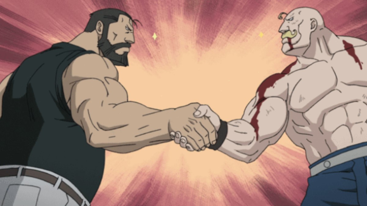 full metal alchemist shaking hands Blank Meme Template