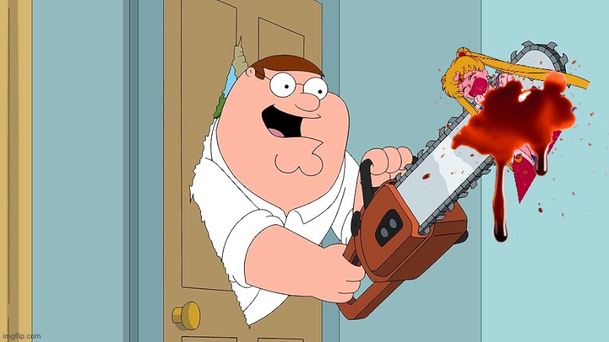 Sailor Moon gets Killed by Peter Griffin | image tagged in sailor moon,peter griffin | made w/ Imgflip meme maker