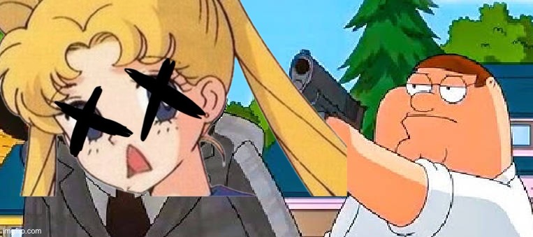 Peter does the epic | image tagged in sailor moon,family guy,shitpost | made w/ Imgflip meme maker