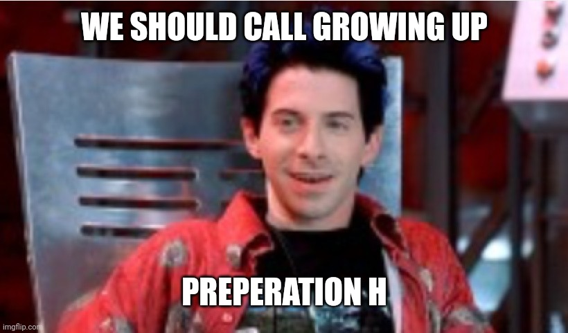 Operation Ass Cream | WE SHOULD CALL GROWING UP; PREPERATION H | image tagged in scott evil,why dont we,call it,it is what it is | made w/ Imgflip meme maker