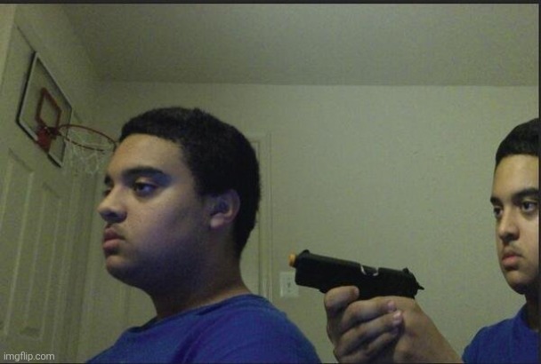 guy pointing gun at self | image tagged in guy pointing gun at self | made w/ Imgflip meme maker
