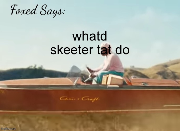 Foxed CMIYGL temp | whatd skeeter tat do | image tagged in foxed cmiygl temp | made w/ Imgflip meme maker